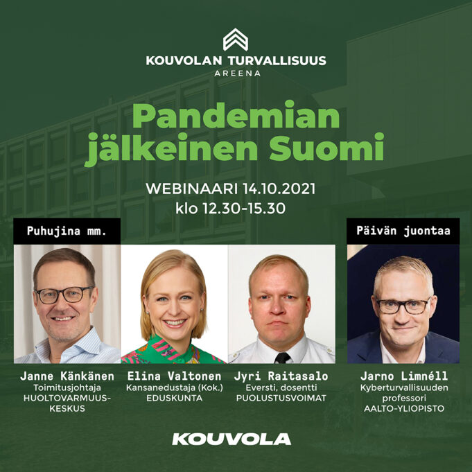 Kouvolan turvallisuus 2021 Pandemian jälkeinen Suomi paneeli.